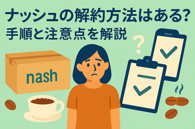 ナッシュは解約できない？方法・注意点・再開や最低利用回数を解説