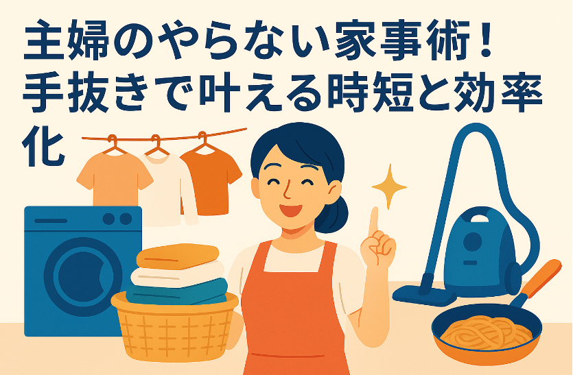 「主婦のやらない家事」で手抜き上手に！時短と効率化の秘訣まとめ